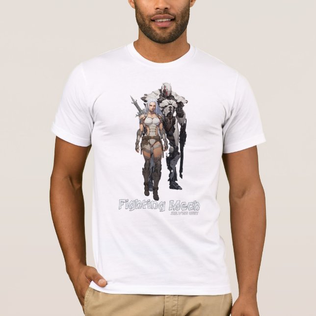 Camiseta Fighting Mech (Silver Unit) (Frente)