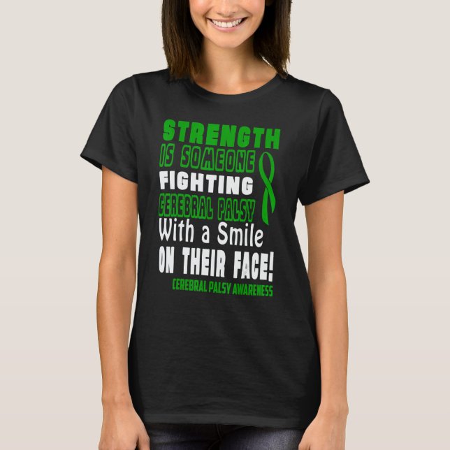 Camiseta Fighting with a smile Cerebral Palsy Awareness (Frente)