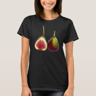 Camiseta Figos Frescos de Frutas à Base de Plantas Vegano V