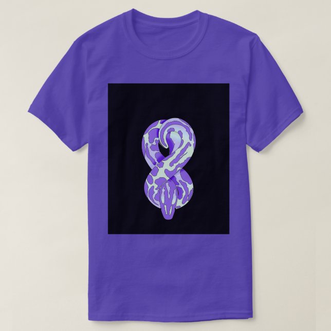 Camiseta Figura 8 - Gráfico de Cobra de Iridescente Holográ (Frente do Design)