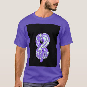 Camiseta Figura 8 - Gráfico de Cobra de Iridescente Holográ