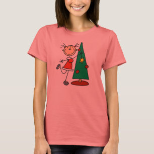 Camiseta Figura árvore da vara do feriado