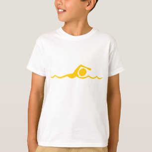 Camiseta Figura da natação - âmbar
