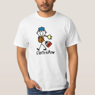 Camiseta Figura da vara do eletricista