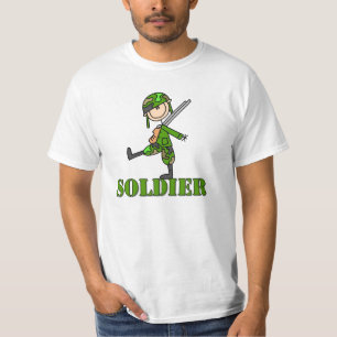 Camiseta Figura da vara do soldado