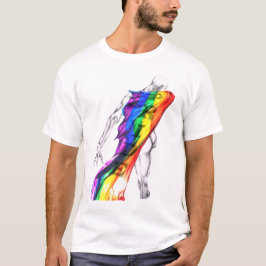Camiseta Figura dançando com bandeira do orgulho