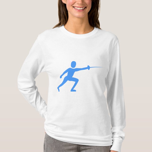 Camiseta Figura de cerca - Azul-bebê (Frente)