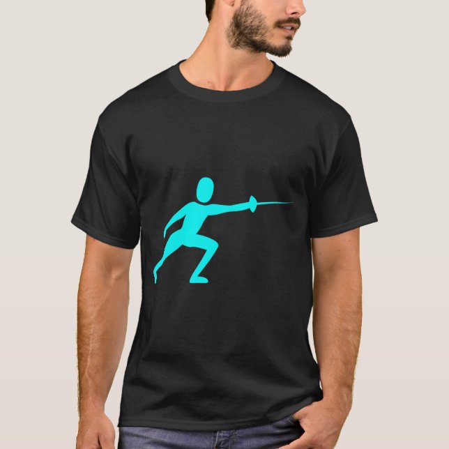 Camiseta Figura de cerca - Ciano (Frente)