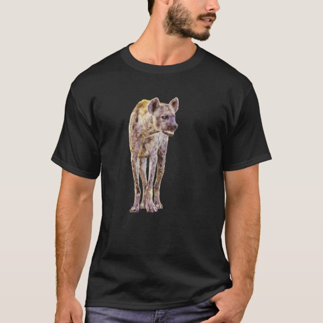 Camiseta Figura De Cheio Da Hyena Detectada Na Pintura Para (Frente)