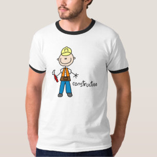 Camiseta Figura de Construção em Pauzinhos