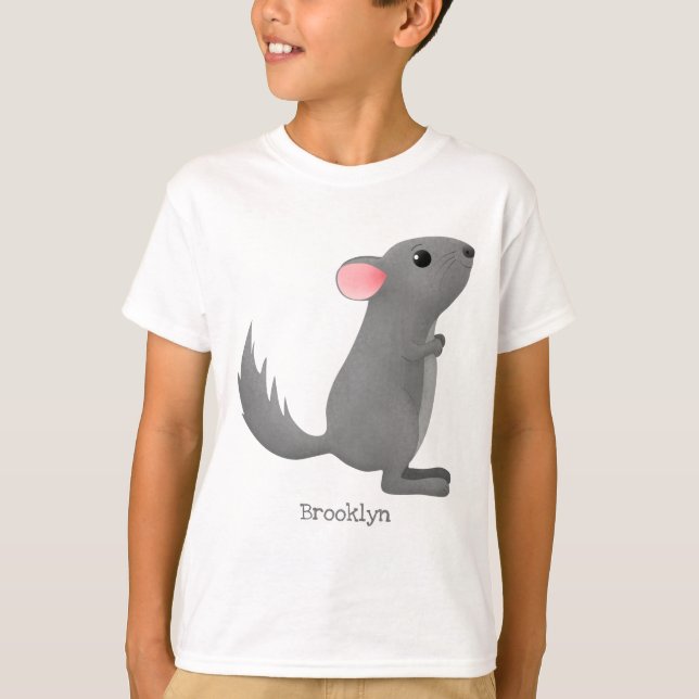 Camiseta Figura de desenho animado da cinza chinesa (Frente)