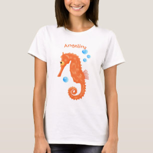 Camiseta Figura de desenho animado das bolhas de laranja-ac