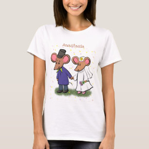 Camiseta Figura de desenho animado do casal do mouse
