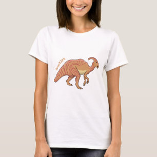 Camiseta Figura de desenho animado do dinossauro do parasau