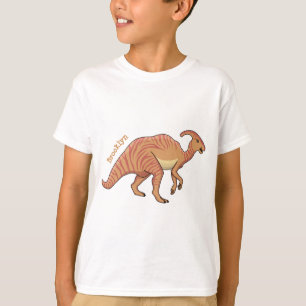 Camiseta Figura de desenho animado do dinossauro do parasau