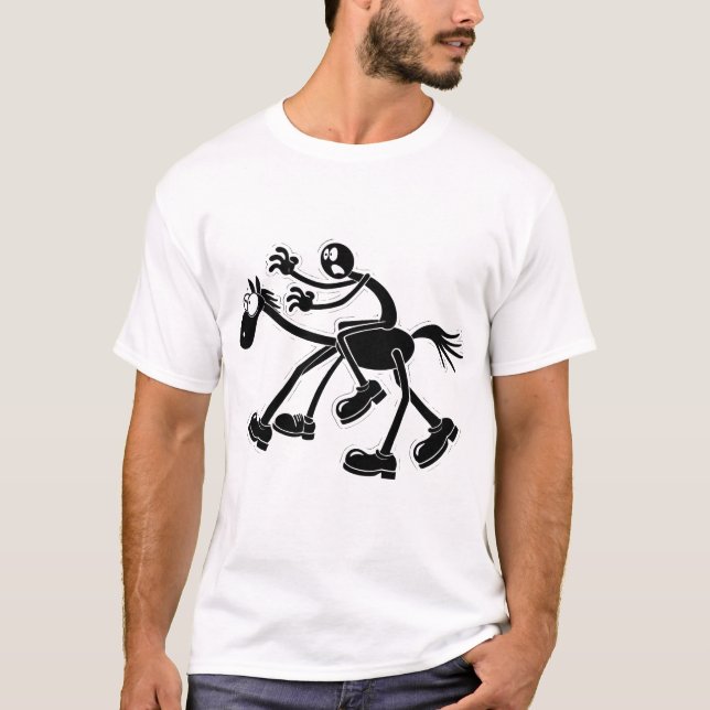 Camiseta Figura de fixação nos tênis de Na moda que apertam (Frente)