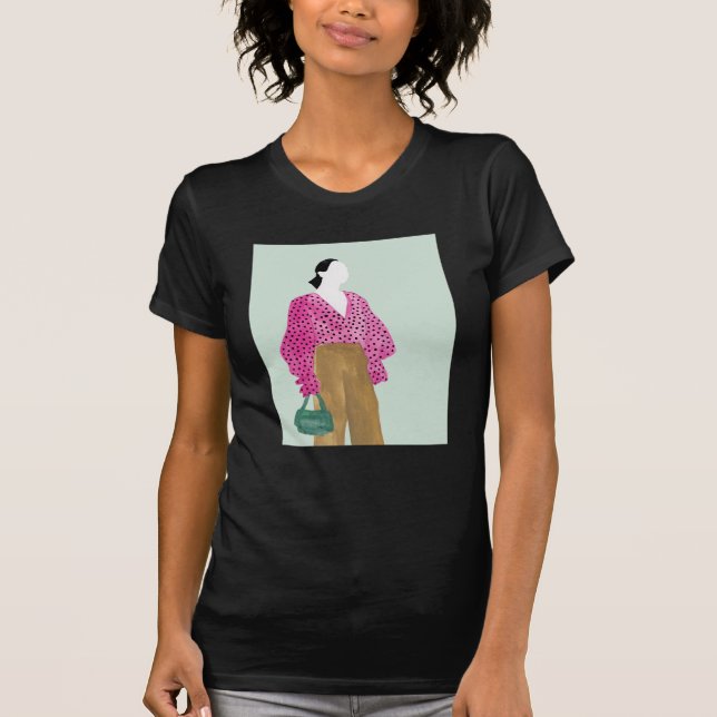 Camiseta Figura de fixação: parte superior da Bolinhas (Frente)