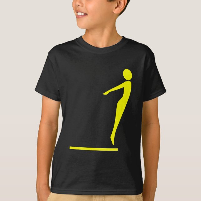 Camiseta Figura de mergulho - Amarelo (Frente)
