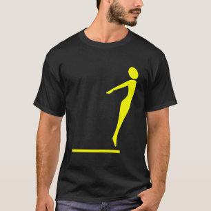 Camiseta Figura de mergulho - Amarelo