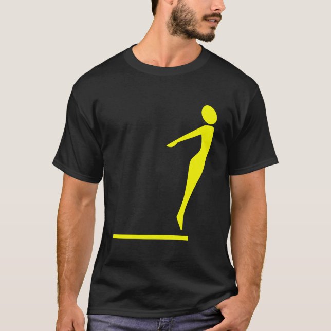 Camiseta Figura de mergulho - Amarelo (Frente)