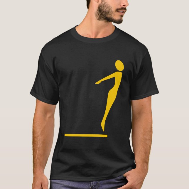 Camiseta Figura de mergulho - Âmbar (Frente)