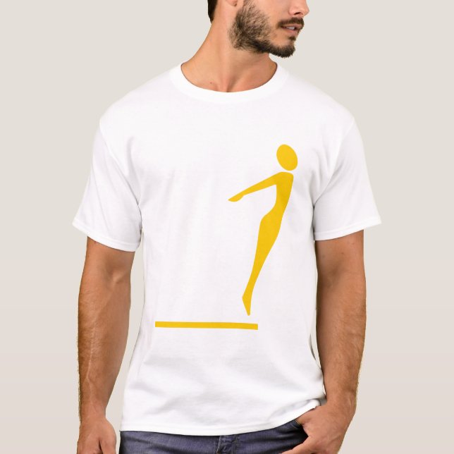 Camiseta Figura de mergulho - Âmbar (Frente)