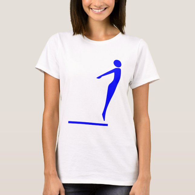 Camiseta Figura de mergulho - Azul (Frente)