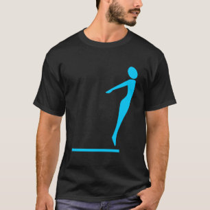 Camiseta Figura de mergulho - Azul-céu