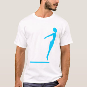 Camiseta Figura de mergulho - Azul-céu