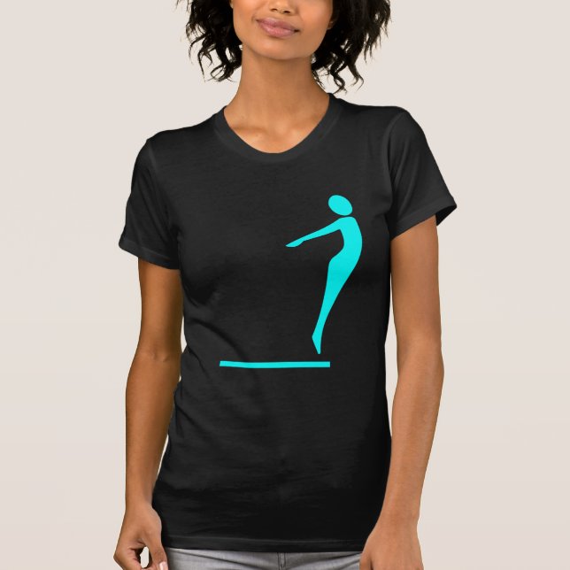 Camiseta Figura de mergulho - Ciano (Frente)