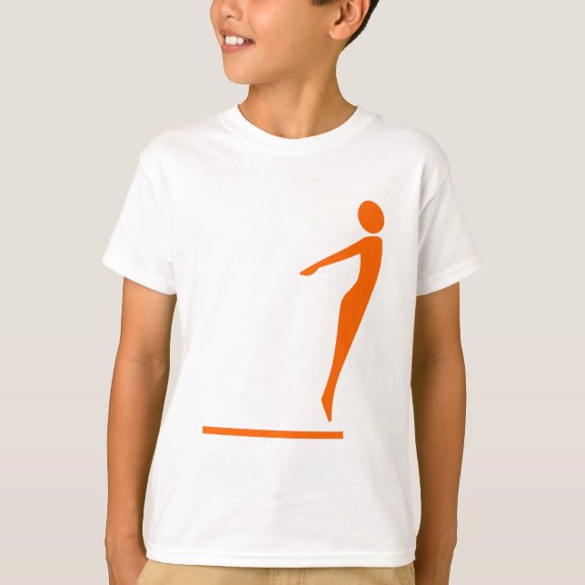 Camiseta Figura de mergulho - Laranja (Frente)