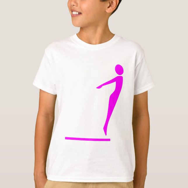 Camiseta Figura de mergulho - Magenta (Frente)