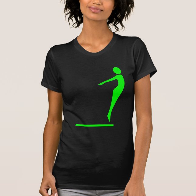 Camiseta Figura de mergulho - Verde (Frente)