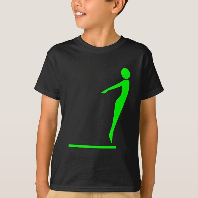 Camiseta Figura de mergulho - Verde (Frente)