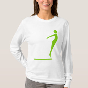 Camiseta Figura de mergulho - Verde marciano