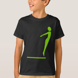 Camiseta Figura de mergulho - Verde marciano