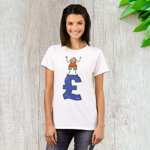 Camiseta Figura de Palito Brincalhona em Pé sobre Libra