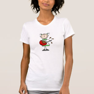 Camiseta Figura de Palito Padeiro Misturando Massa
