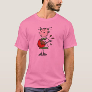 Camiseta Figura de Palito Padeiro Misturando Massa