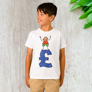 Camiseta Figura de Pau Divertida em Pé sobre Libra
