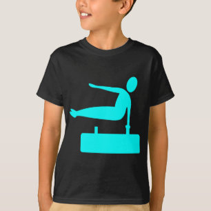 Camiseta Figura de Salto - Ciano