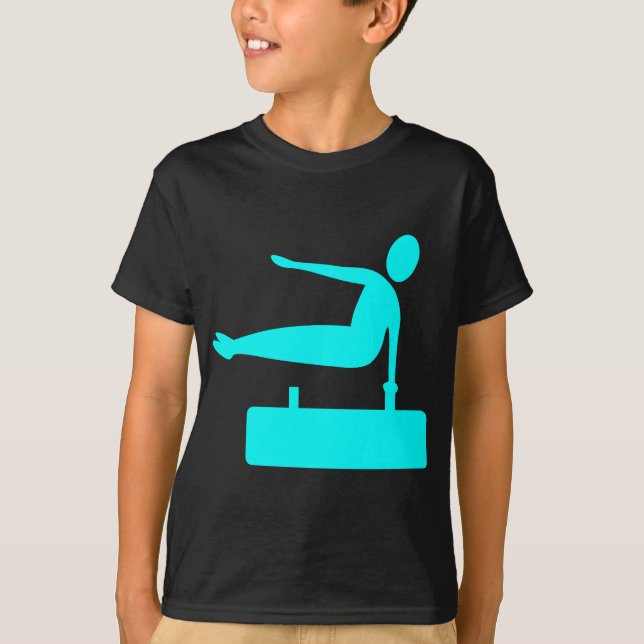 Camiseta Figura de Salto - Ciano (Frente)