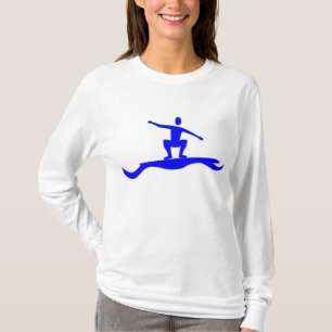 Camiseta Figura de Surfista - Azul