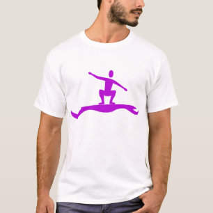 Camiseta Figura de Surfista - Roxo