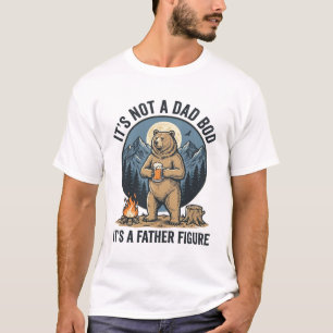 Camiseta Figura de Urso Pai Engraçado Design de Vetor de Ac