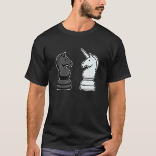 Camiseta Figura de Xadrez Tabuleiro de Xadrez I Cavalo Salt
