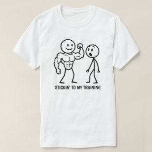 Camiseta Figura do adesivo Gym