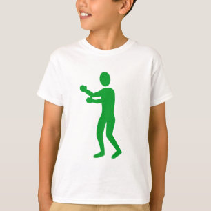 Camiseta Figura do encaixotamento - verde de grama