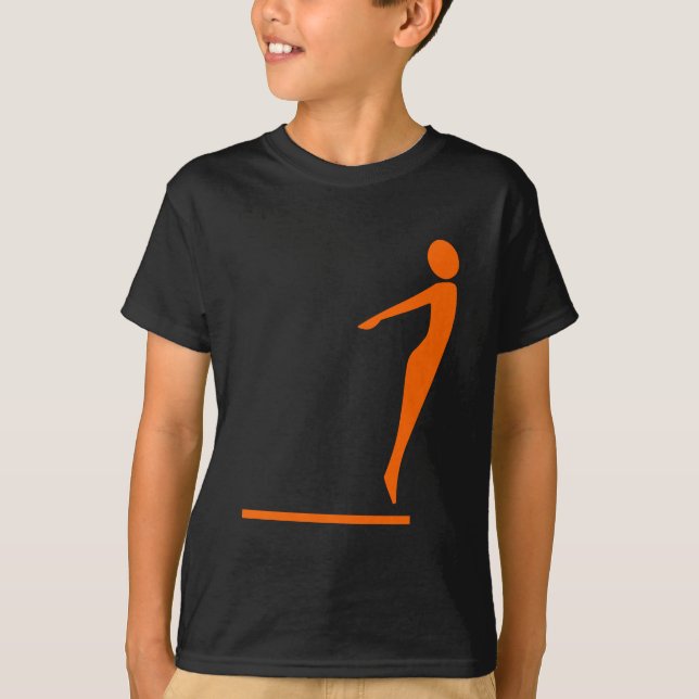 Camiseta Figura do mergulho - laranja (Frente)
