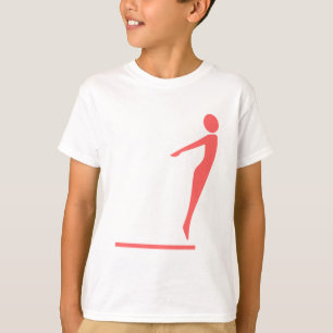 Camiseta Figura do mergulho - rosa tropical